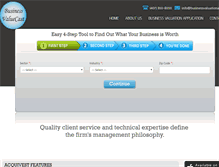 Tablet Screenshot of businessvaluationapp.com